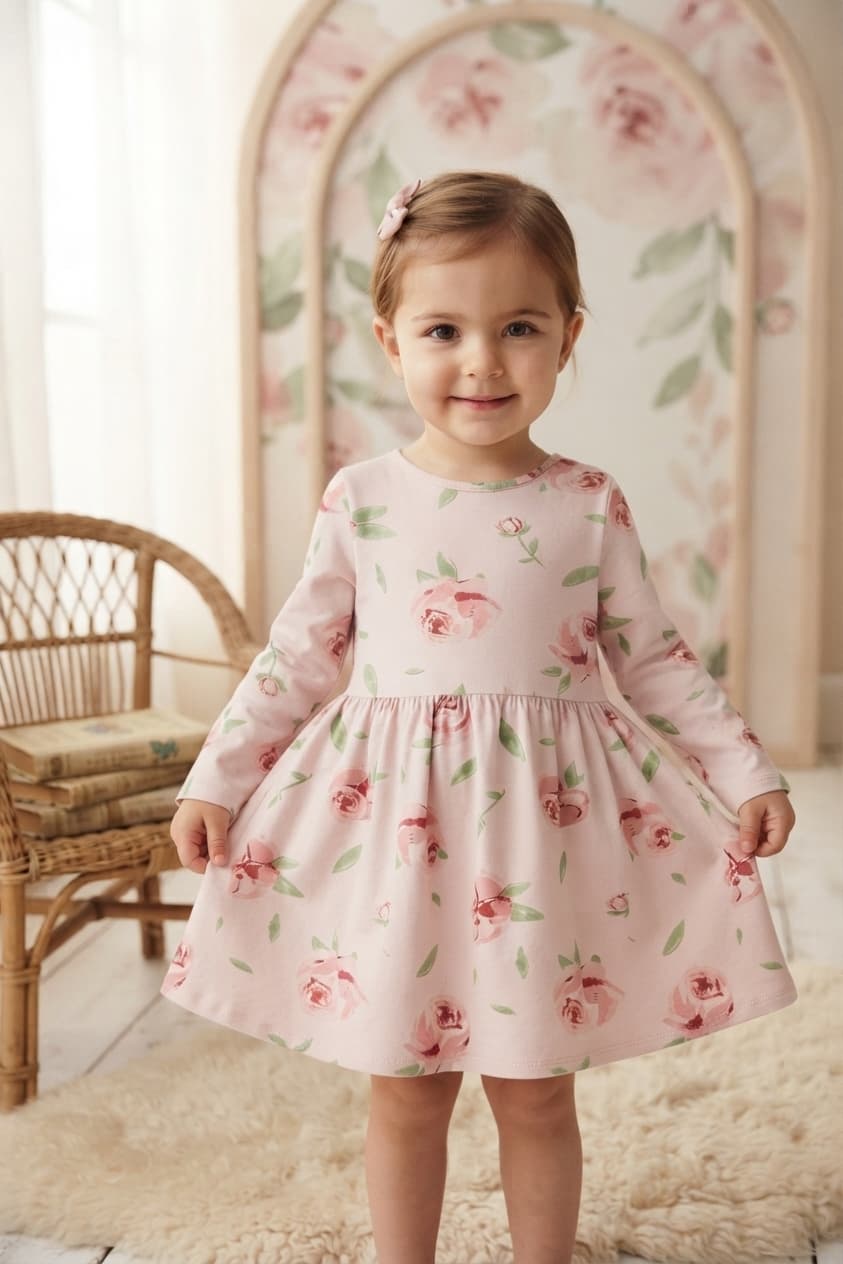 Printed cotton dress