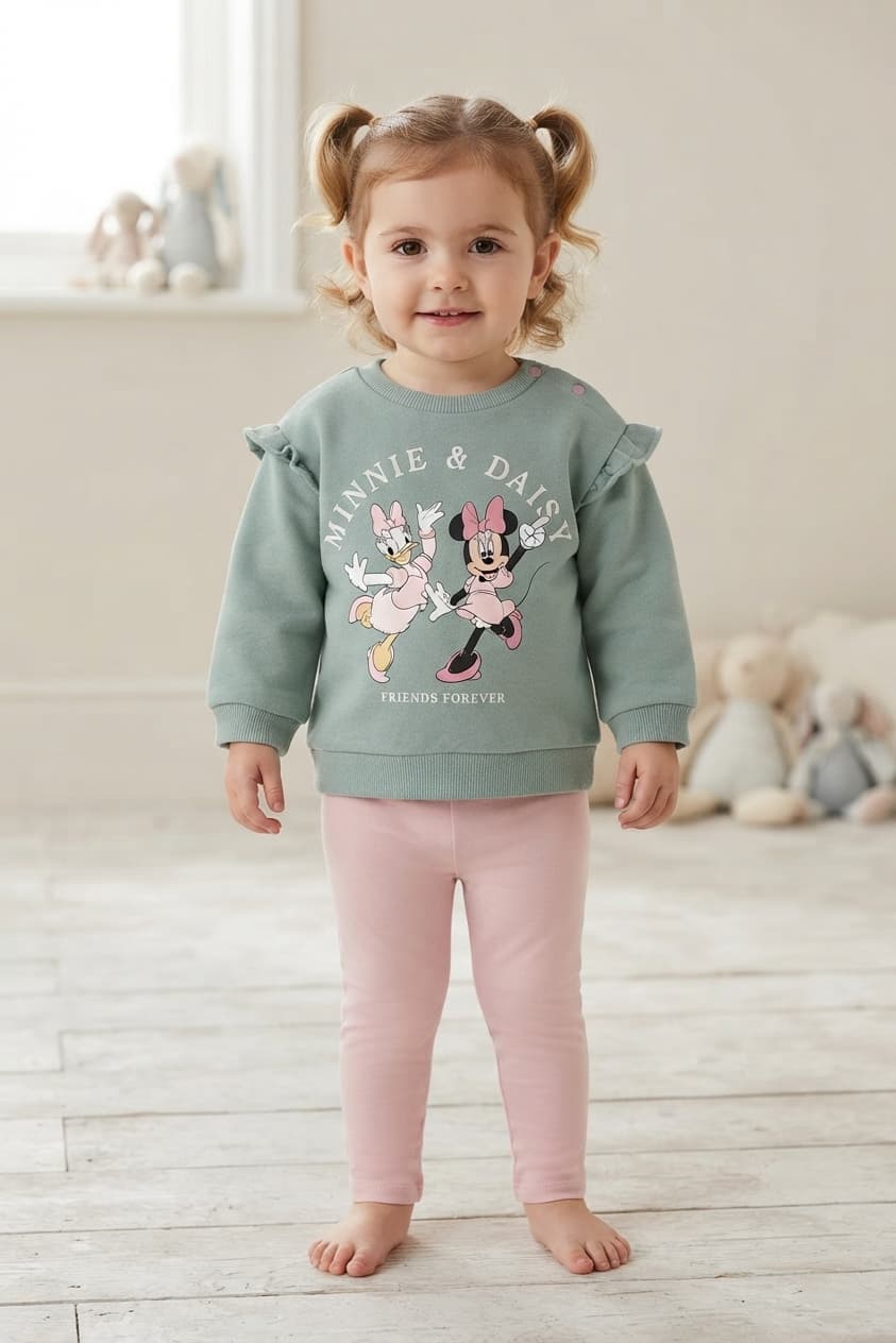 2-piece printed cotton set Minnie & Daisy