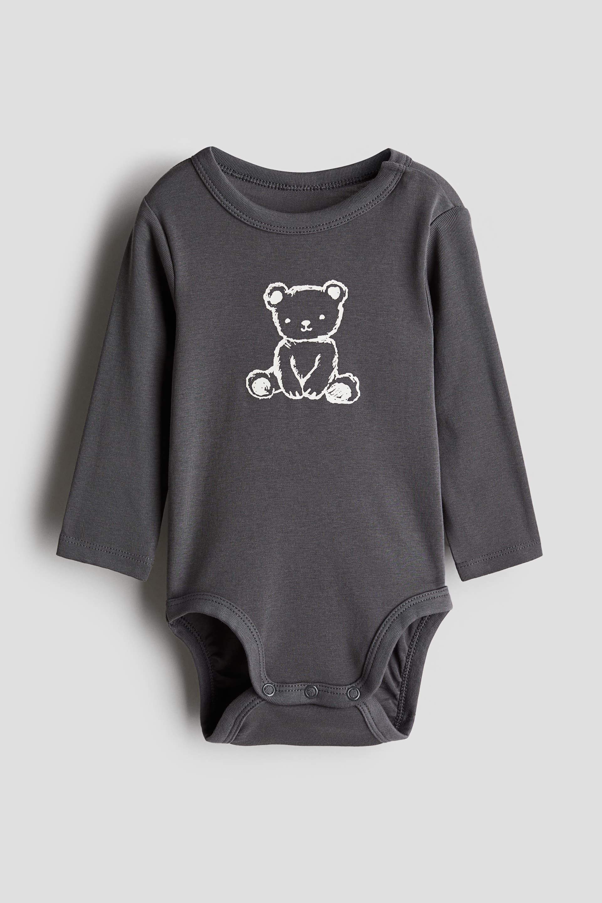 Printed cotton bodysuit